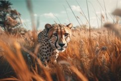 Cheetah stalking. Generate Ai Product Image 1