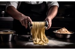 Chef making tagliatelle. Generate ai Product Image 1