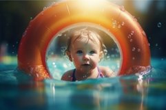 Child pool swims. Generate AI Product Image 1