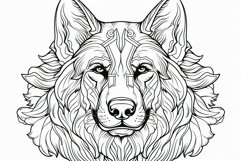 Artistic Coloring book german dog. Generate Ai Product Image 1