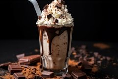 Indulgent Chocolate milkshake. Generate Ai Product Image 1