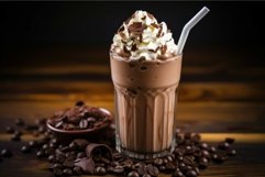 Thick Chocolate milkshake cream. Generate Ai Product Image 1