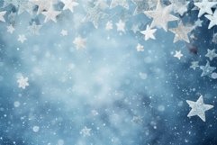 Christmas white blue snow sky background. Generate Ai Product Image 1