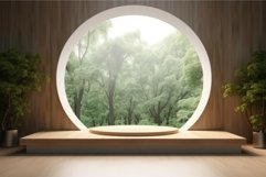 Circular window room. Generate AI Product Image 1