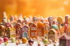 City candies lollipops dessert. Generate Ai Product Image 1