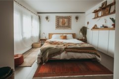 Clean cozy room pillow. Generate Ai Product Image 1