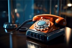 Organized Clouseup telephone office desk. Generate Ai Product Image 1
