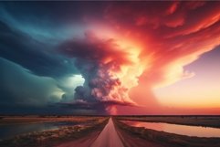 Captivating Cloud sunset explosion. Generate Ai Product Image 1