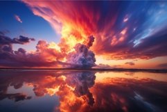Breathtaking Cloud sunset explosion. Generate Ai Product Image 1