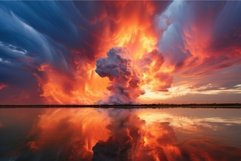 Ephemeral Cloud sunset explosion. Generate Ai Product Image 1