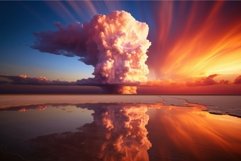 Majestic Cloud sunset explosion. Generate Ai Product Image 1