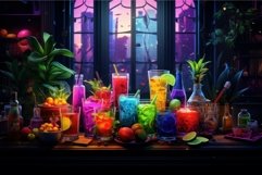 Vibrant Cocktails club. Generate Ai Product Image 1