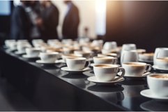 Coffee break table at business conference. Generate ai Product Image 1