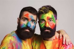 Men couple lgbt colorful. Generate Ai Product Image 1