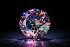 Shimmering Colorful diamond. Generate Ai Product Image 1