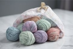 Colored yarn wool. Generate Ai Product Image 1