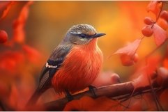Colorful red brave flycatcher on branch. Generate Ai Product Image 1