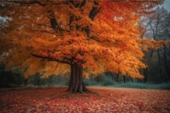 Autumn tree yellow. Generate Ai Product Image 1