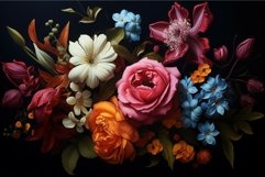 Decorative Colorful flowers. Generate Ai Product Image 1
