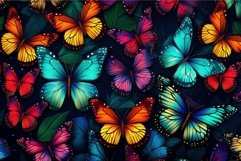 Fluttering Colorful butterflies insects. Colorful room colle Product Image 1