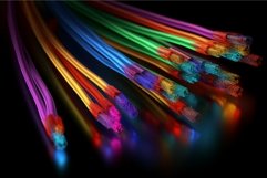 Colorful cable closeup photo. Generate ai Product Image 1