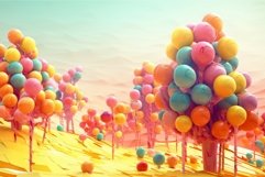 Colorful candy trees. Abstract nature Product Image 1