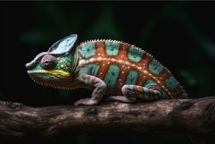Colorful chameleon. Generate Ai Product Image 1