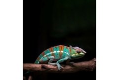 Colorful chameleon banner. Generate Ai Product Image 1