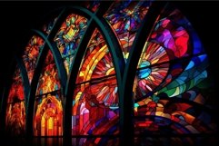 Colorful church window. Generate Ai Product Image 1