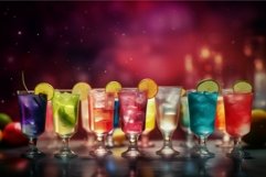 Colorful cocktails bar. Generate AI Product Image 1