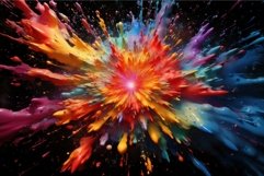 Vibrant Space colorful explosion. Powder color smoke Product Image 1