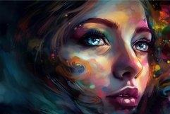 Colorful portrait. Generate Ai Product Image 1