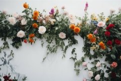 Colorful flower wall. Generate Ai Product Image 1