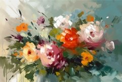 Colorful flowers painting. Generate Ai Product Image 1