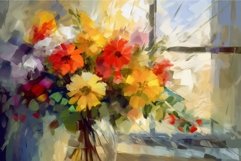 Colorful flowers window. Generate Ai Product Image 1