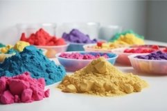 Colorful piles of kinetic sand. Generate ai Product Image 1