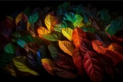 Colorful vibrant leaves vegetation spread. Generate ai Product Image 1