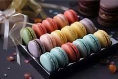 Colorful macaroon food. Generate Ai Product Image 1