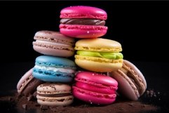 Luscious Colorful macaroon. Generate Ai Product Image 1