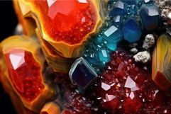 Lustrous Colorful minerals closeup. Generate Ai Product Image 1