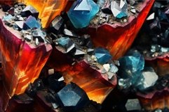 Diverse Colorful minerals closeup. Generate Ai Product Image 1