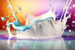 Colorful white splash. Generate Ai Product Image 1