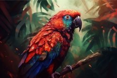 Colorful tropical parrot. Generate Ai Product Image 1