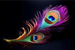 Ornamental Leather colorful peacock nature. Generate Ai Product Image 1