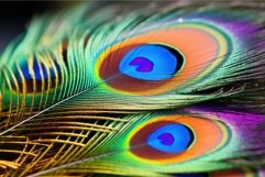 Leather colorful peacock nature. Generate Ai Product Image 1