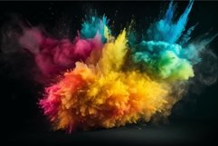 Colorful powder explosion paint. Generate Ai Product Image 1