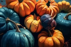 Colorful pumpkins. Generate Ai Product Image 1