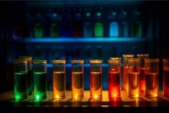 Colorful reagents laboratory tubes. Generate ai Product Image 1