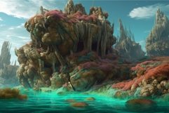 Colorful reef landscape. Generate Ai Product Image 1