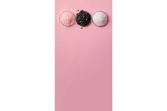 Colorful salts top view on pink background banner. Generate Product Image 1